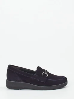 Semler – Loafer aus Veloursleder Dunkelblau