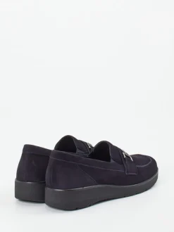 Semler – Loafer aus Veloursleder Dunkelblau