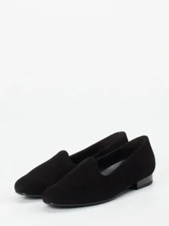 Semler – Loafer aus Veloursleder schwarz