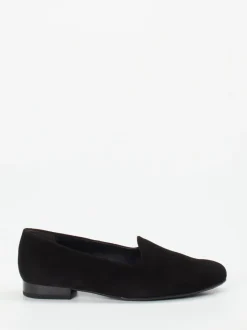 Semler – Loafer aus Veloursleder schwarz
