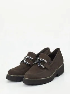 Semler – Loafer aus Veloursleder in Dunkelbraun