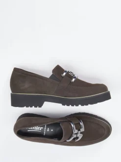 Semler – Loafer aus Veloursleder in Dunkelbraun
