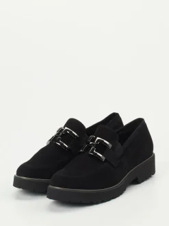 Semler – Loafer aus Veloursleder schwarz