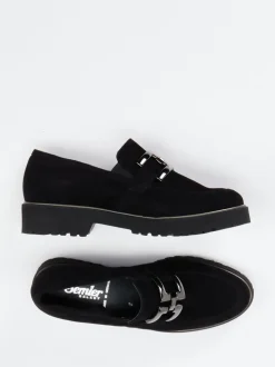 Semler – Loafer aus Veloursleder schwarz