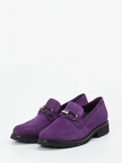 Semler – Loafer aus Veloursleder in Violett
