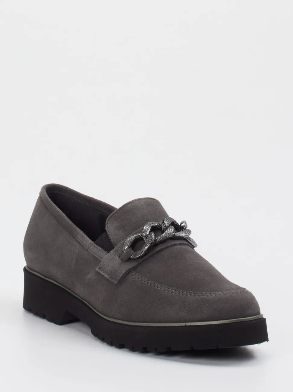 Semler – Loafer aus Veloursleder in Grau