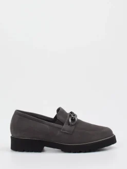 Semler – Loafer aus Veloursleder in Grau