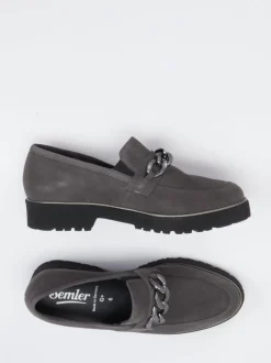 Semler – Loafer aus Veloursleder in Grau
