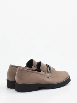Semler – Loafer aus Veloursleder in Taupe