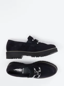 Semler – Loafer aus Veloursleder tiefdunkelblau