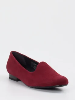 Semler – Loafer aus Veloursleder in Bordeauxrot