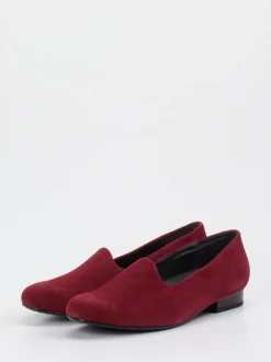 Semler – Loafer aus Veloursleder in Bordeauxrot