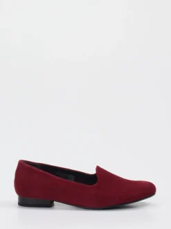 Semler – Loafer aus Veloursleder in Bordeauxrot