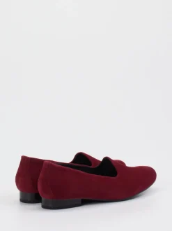 Semler – Loafer aus Veloursleder in Bordeauxrot