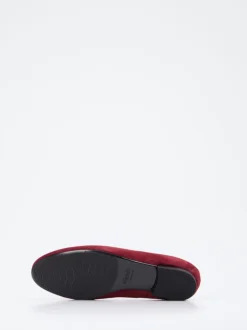 Semler – Loafer aus Veloursleder in Bordeauxrot