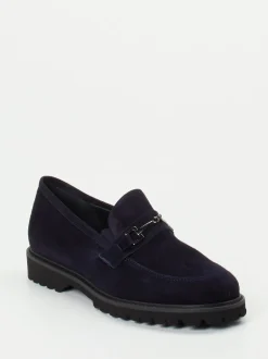 Semler – Loafer aus Veloursleder in Dunkelblau