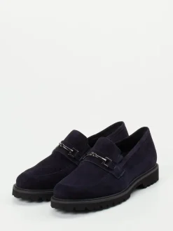 Semler – Loafer aus Veloursleder in Dunkelblau