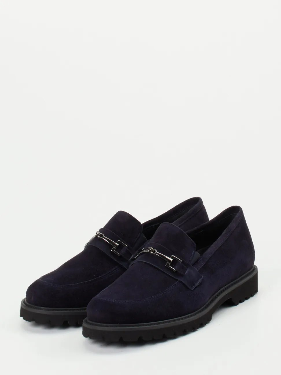 Semler – Loafer aus Veloursleder in Dunkelblau