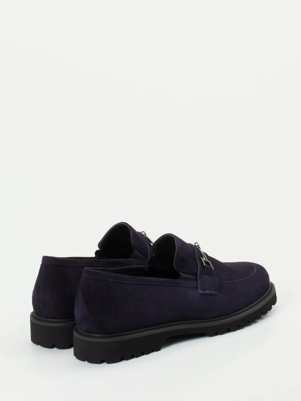 Semler – Loafer aus Veloursleder in Dunkelblau