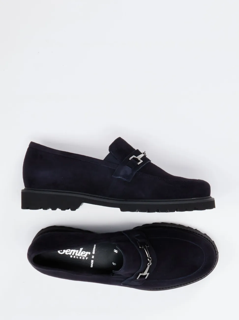 Semler – Loafer aus Veloursleder in Dunkelblau