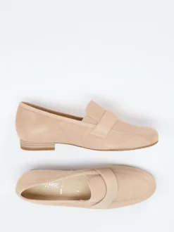 Semler – Loafer aus Veloursleder beige