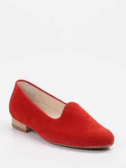 Semler – Loafer aus Veloursleder in Signalrot