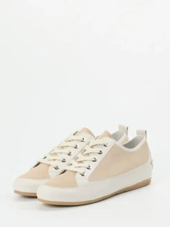 Semler – Low-Top Sneaker aus Veloursleder beige