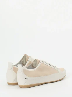 Semler – Low-Top Sneaker aus Veloursleder beige