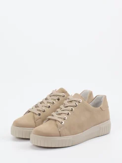 Semler – Low-Top Sneaker aus Nubukleder beige