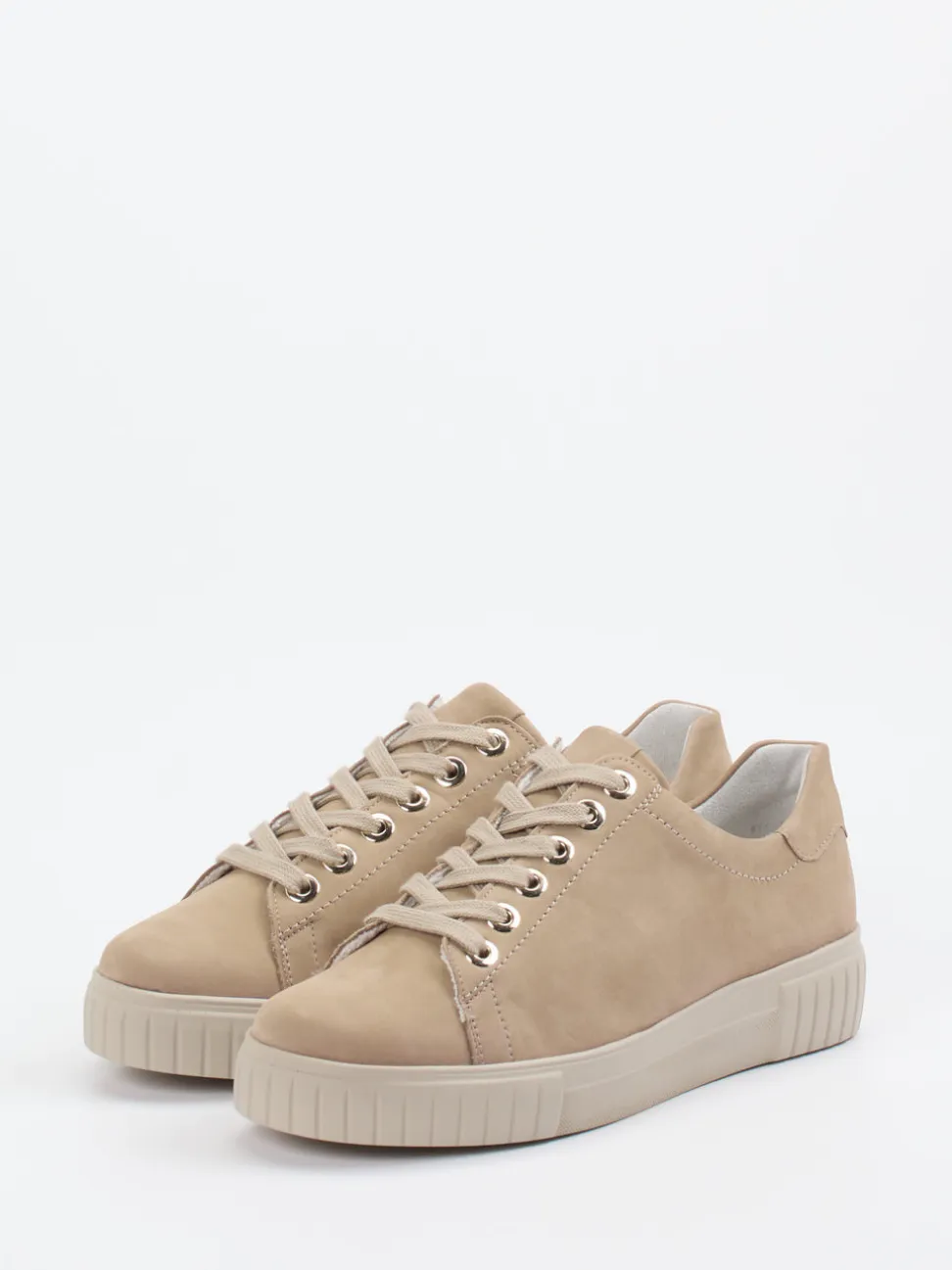Semler – Low-Top Sneaker aus Nubukleder beige