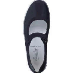 Semler – Mary Jane aus Veloursleder in Blau