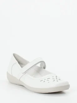 Semler – Mary Jane Ballerinas aus Kalbleder weiß