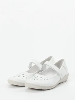 Semler – Mary Jane Ballerinas aus Kalbleder weiß