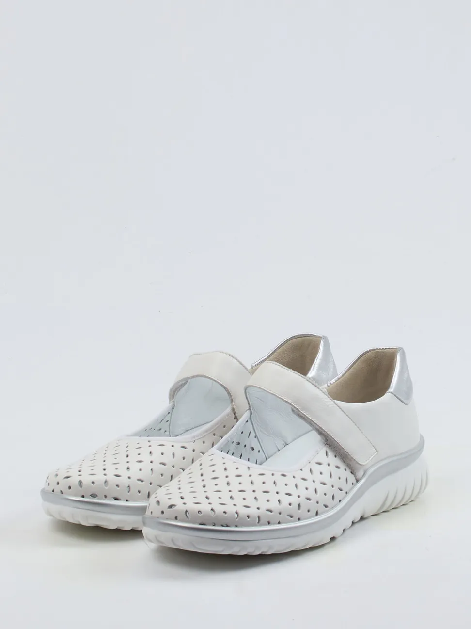 Semler – Mary Jane Sneaker aus Kalbleder weiß