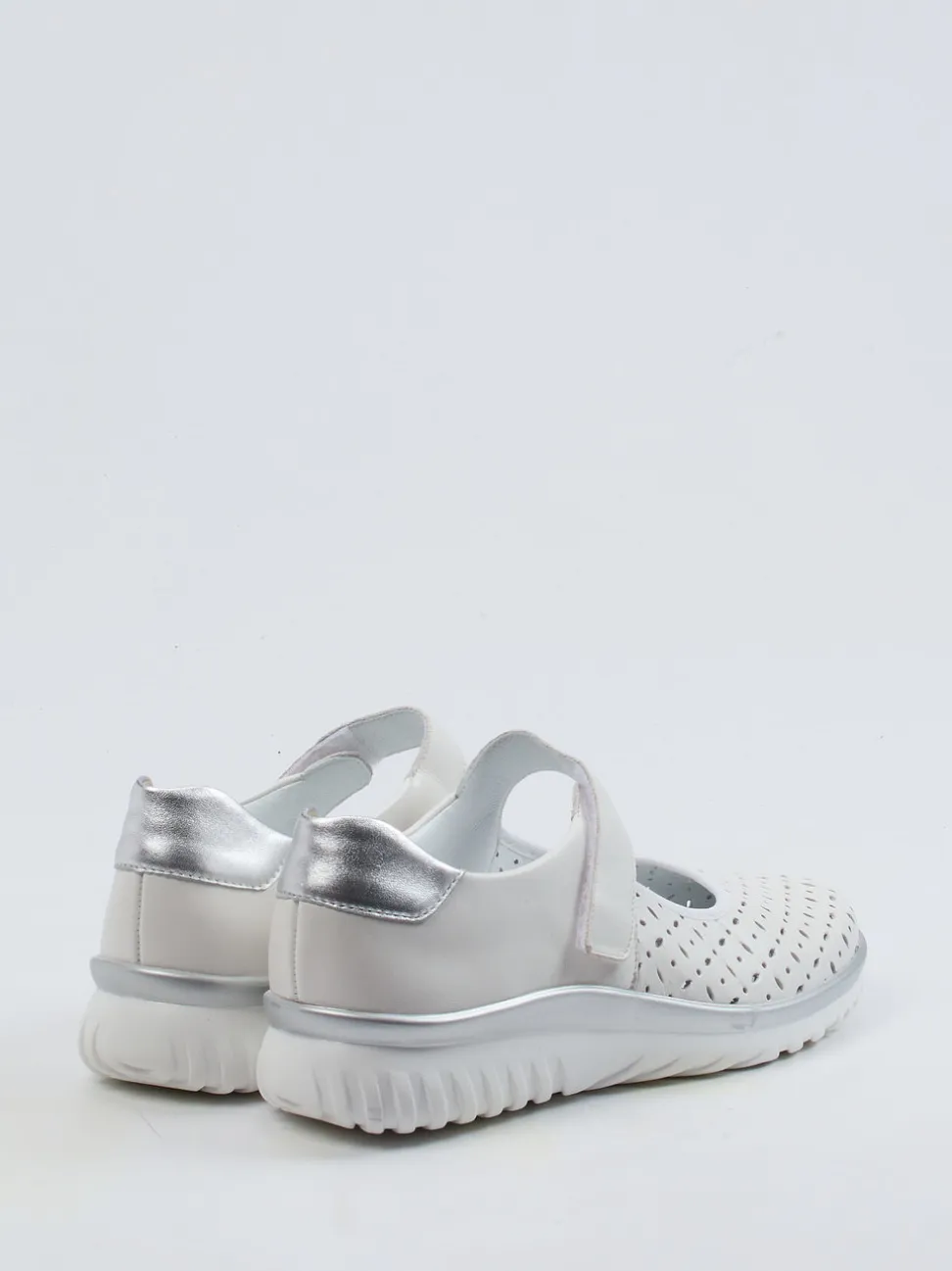 Semler – Mary Jane Sneaker aus Kalbleder weiß