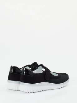 Semler – Mary Jane Sneaker aus Veloursleder schwarz