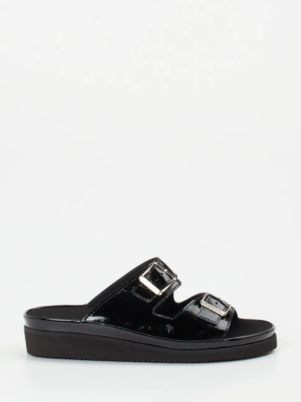 Semler – Pantoletten aus Lackleder in Schwarz