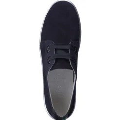 Semler – Plateau-Schnürer aus Veloursleder Blau
