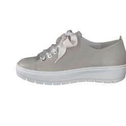 Semler – Plateau-Sneaker aus Kalbleder Hellgrau
