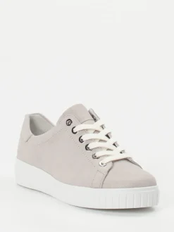 Semler – Plateau-Sneaker aus Metallicleder in Grau