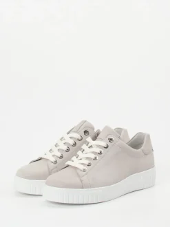 Semler – Plateau-Sneaker aus Metallicleder in Grau