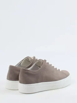 Semler – Plateau-Sneaker aus Veloursleder taupe