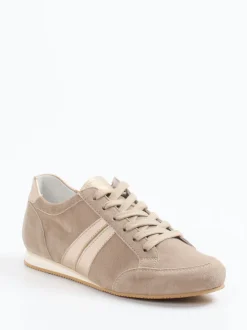 Semler – Retro-Sneaker aus Veloursleder beige