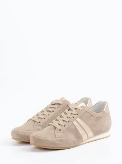 Semler – Retro-Sneaker aus Veloursleder beige