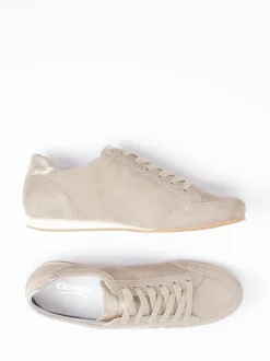 Semler – Retro-Sneaker aus Veloursleder beige