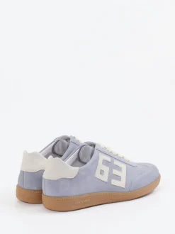Semler – Retro-Sneaker aus Veloursleder Pastellblau