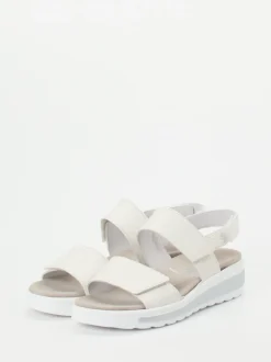 Semler – Sandale aus geprägtem Leder weiß