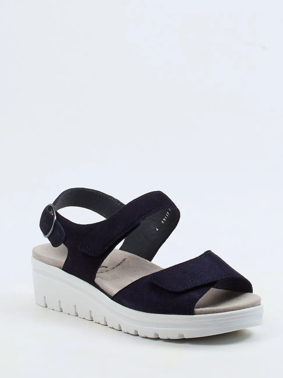 Semler – Sandalen aus Veloursleder Dunkelblau