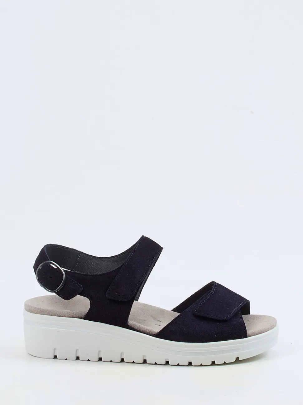 Semler – Sandalen aus Veloursleder Dunkelblau