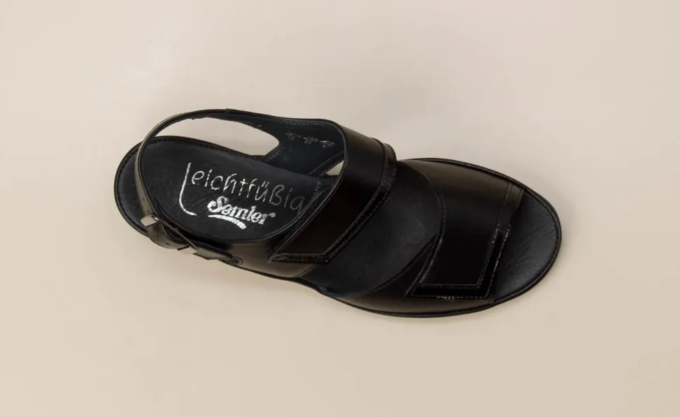 Semler – Sandalette aus Kalbleder Schwarz
